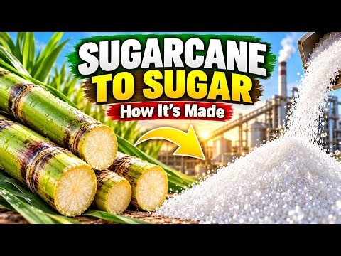 How Sugar Is Made from Sugarcane 🌾 | From Field to Sugar Crystals