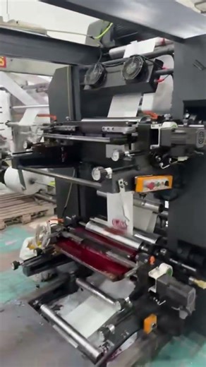 2color stack type flexo printing machine run well in client factory