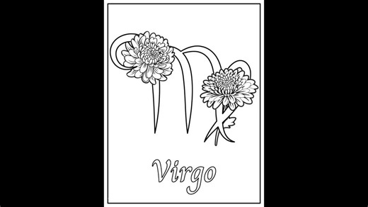 Floral Zodiac Sign Coloring Pages: Astrology Printable Art (digital Download) - Etsy Canada