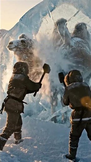 Frozen Camel Saved from Solid Ice 🧊#shorts