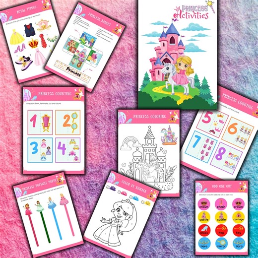 Princess Activity Book Printable | Coloring, Mazes & Games