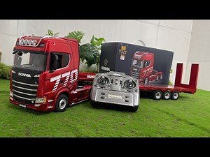 UNBOXING RC SCANIA TRUCK REMOTE CONTROL!! EXTRA LONG TRAILER TRUCK