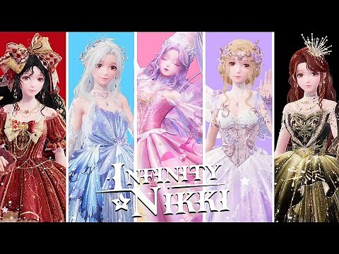 ALL SIXTEEN 5 🌟 Outfits Evolution Animations Showcase - Infinity Nikki 1.6