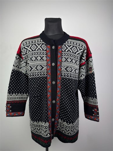 Devold Norwegian Wool Sweater Vintage Nordic Cardigan Mens L Fair Isle Ski Sweater Norway Wool Knit - Etsy