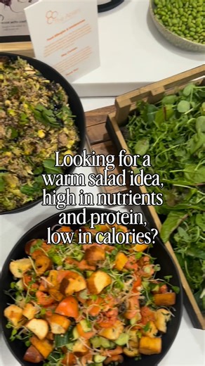 Steph Weeke’s easy roast beetroot & lentil warm salad with goat’s cheese Makes 4x portions Ingredients 2x 250g packs of cooked beetroot, drained 1x tbsp of extra virgin olive oil 2x tsp of balsamic vinegar 2x 400g can Puy Lentils, drained and rinsed well 1x small bag of rocket 1x small bag of watercress Optional: 100g pack of Goat’s Cheese Instructions Preheat oven to 200°C (gas mark 6). Cut beetroot into wedges, toss with olive oil, balsamic vinegar, salt, and pepper. Roast for 20–25 minutes un