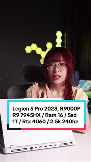 Legion 5 Pro 2023, R9000P R9 7945HX / Ram 16 / Ssd 1T / Rtx 4060 / 2.5k 240hz #legion #hot #laptopgaming #foryou #citilap