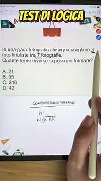 Test di logica: combinazioni semplici 🤓 #batquiz #matematica #concorsipubblici #tolc #logica