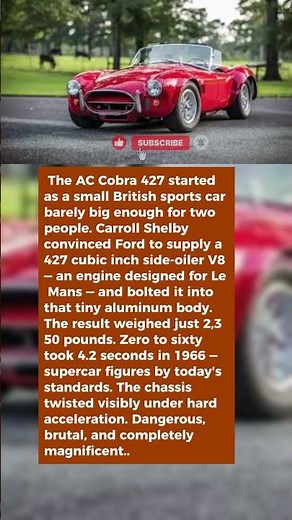 Carroll Shelby Crammed a 7-Liter V8 Into a Tiny British Sports Car — The 427 Cobra
