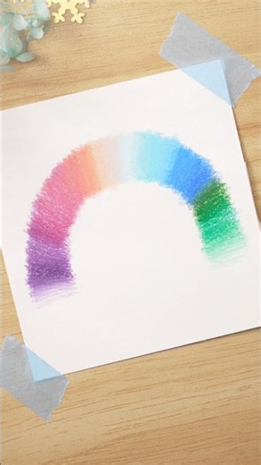 Rainbow Colored Pencil Blending Technique 🎨🌈 #tutorial #arttutorial #shorts