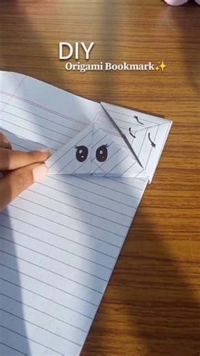DIY Easy Origami Bookmark✨|| paper craft idea's||#diy#bookmark#origami#viralshorts#papercraft#easy