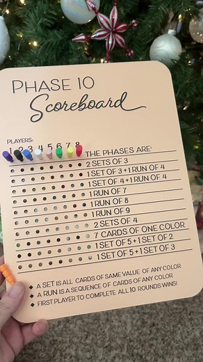Phase 10 Scorekeeping Made Easy for Family Game Night