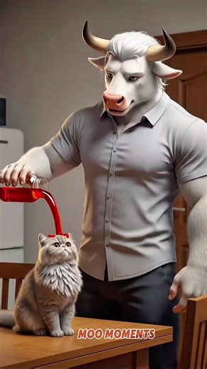 She misused his experiment and started having fun, but the experiment backfired on her. #cowstory #child #animallover #ai #reelforyou