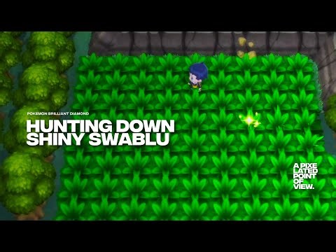 Hunting down Shiny Swablu in Pokemon Brilliant Diamond