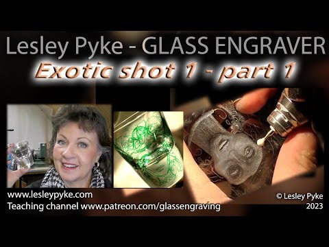 exotic lady shot 1 part 1 - Glass engraving tuition