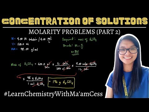 Concentration of Solutions | Molarity Problems | Learn Chemistry with Ma'am Cess