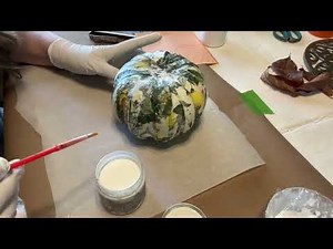 How to Make Elegant Decoupage Pumpkins from Styrofoam or Plastic Dollar Forms