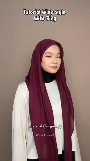 41K views · 505 reactions | Tutorial segiempat style with Ring #tutorialhijab #tutorialsegiempat #tutorialhijabstyle #segiempatAiryvoal #Roseloversid Hijab segiempat Airy Boal curved square scarf by Roselover id Belinya di toko ini ya.. https://s.shopee.co.id/AA9KCMhKvJ | TutoRial HijAb Qu | Facebook
