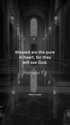 A pure heart sees God in every moment. ✨ When our hearts are free from the clutter of pride, bitterness, and selfish ambition, we begin to see God more clearly—in His Word, in others, and even in our everyday moments. The reward for such a heart is nothing less than seeing God—experiencing His presence, knowing His will, and walking closely with Him. | pray.com