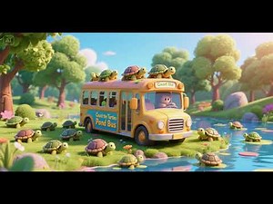 Count the Turtles with Pond Bus 🐢🚌💦 | Counting Song for Kids