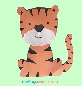 Tiger Craft - Free Template - Crafting Jeannie