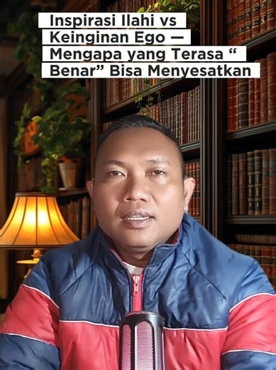 Link Ebook di Bio profil saya Apakah dorongan yang Anda rasakan berasal dari inspirasi ilahi atau hanya keinginan ego yang menyamar? Dalam video ini, kita membedah perbedaan paling halus namun paling menentukan dalam perjalanan kesadaran manusia: Inspirasi Ilahi vs Keinginan Ego. Video ini mengajak Anda menyelami: Ciri-ciri inspirasi ilahi yang asli Tanda-tanda ego yang berbicara atas nama spiritualitas Mengapa keputusan yang terasa “benar” bisa membawa konflik batin Cara membedakan dorongan dar