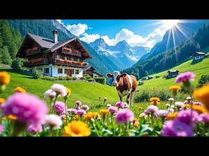 GRINDELWALD SWITZERLAND🇨🇭Most Amazing Swiss Village Walking Tour 🌼 SWISS Valley