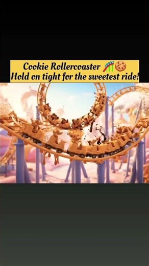 Cookie Rollercoaster 🎢🍪 Hold on tight for the sweetest ride! #yt #asmr #satisfyingvideo