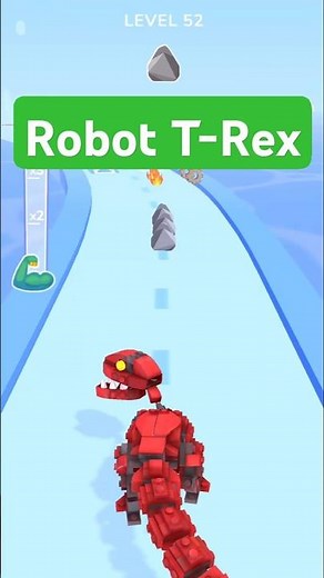 Robot T-Rex - Dino Evolution Run 3D level 52 #Shorts #dinosaurgames #dinosaur