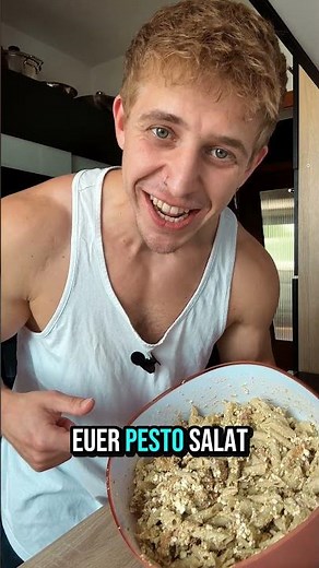 High Protein Pesto Nudelsalat 🥗🍝 | 54 g Eiweiß pro Portion | Einfaches Meal Prep Rezept