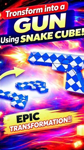 Snake Cube ➡️ Gun 🔥 This Transformation Is Crazy!