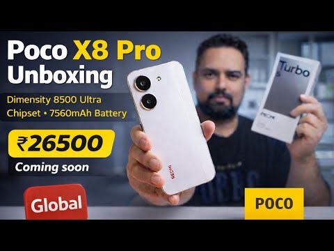 Poco X8 Pro aka Redmi Turbo 5 Unboxing || Dimensity 8500 Ultra || 7560mAh Battery || ₹26500