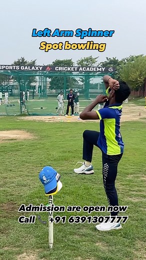 75K views · 1.5K reactions | Left arm spinner. Spot bowling practice. Follow @sportsgalaxyindia Admission are open now Call  +91 6391307777 #leftarm #cricket #cricketer #cricketlover #cricketlovers #cricketfans #cricketfever #cricketlife #cricketmatch #cricketworld #cricketvideos #cricketvideos #cricketmerijaan #cricketindia #cricketlove #cricketreels #lovecricket | Sports Galaxy India | Facebook