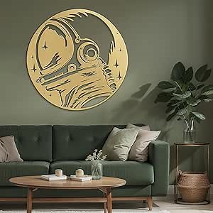 SIGNLEADER Metal Wall Art Decor Touch of Class Vortex Modern Abstract Wall Sculpture Hangings Home Decoration for Living Room, Bedroom, Bathroom, Kitchen, Outdoor - 18" Gold