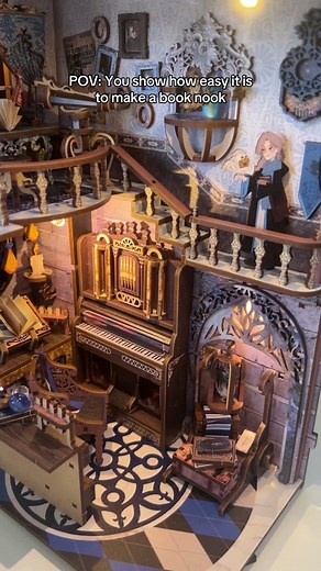 Winter DIY Book Nook Project: Miniature Shelf Decor