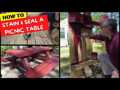 How to Weatherproof, Stain, and Seal a Wooden Picnic Table