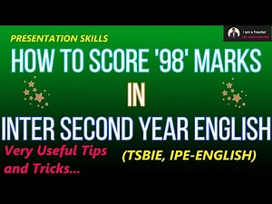 How to Score '98' in Inter Second Year English?| Presentation Skills|Detailed Video on All Questions