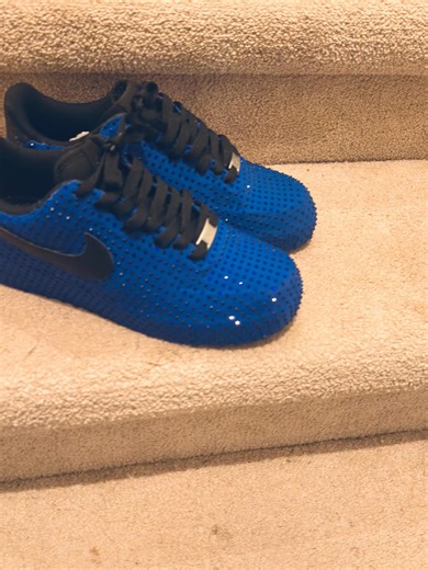 Custom AF1 Blue Rhinestone - Etsy