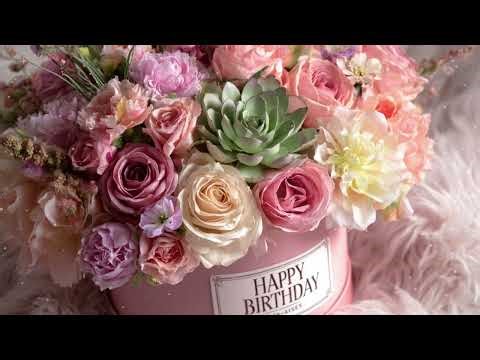 🌷 Beautiful Birthday Flower Arrangement | 90-Minute Silent Background Video