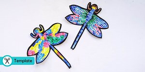Dragonfly Painting With Cotton Buds | Summer Crafts