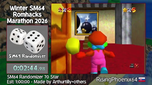 [SM64Romhacks]WSRM2026 - SM64 Randomizer 70 Star by RisingPhoenix64