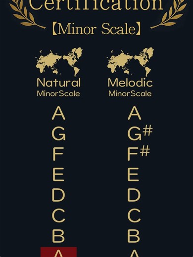 【Melodic Minor scale solfege】You can learn the difference between the A minor scale and the A melodic minor scale. #minorscale #musiceducation #music