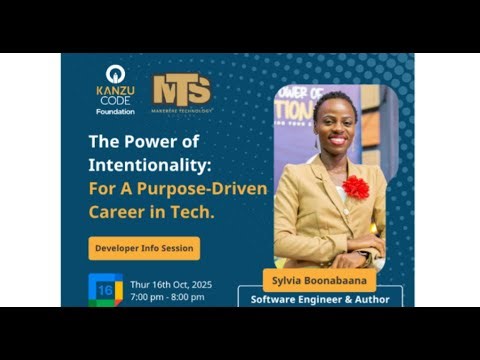The Power Of Intentionality with Sylvia Boonabaana | DevInfoSession (16th/10/2025)