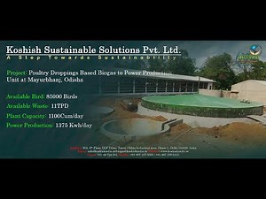 This biogas plant is one of the biggest KVIC floating dome type plant at Odisha, India.