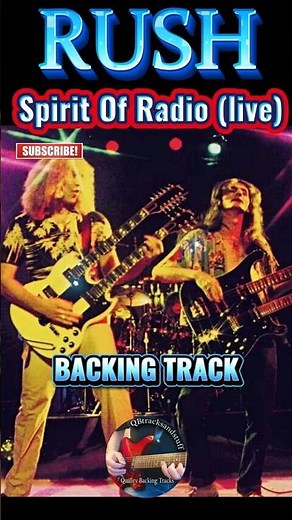 🎸Classic 80s RUSH – Spirit of Radio | LIVE Backing Track 🎸🥁