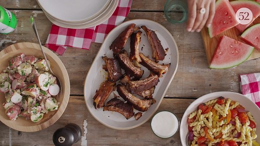 Here's how to cook baby back ribs in the oven: Cover with this 4-ingredient dry rub, cook low-and-slow for hours, then finish with a blast of heat. → https://f52.co/3k7yqyu | Food52
