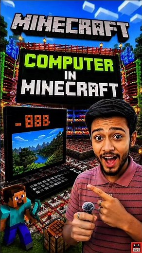 PC in Minecraft 🖥️ | Just in 30 Second ⏰😱 #shorts