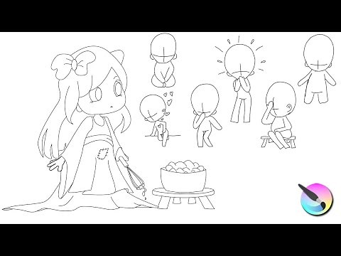 KRITA 5.1.5 - A SIMPLE TRICK TO HELP YOU MAPPING OUT BODY POSES 😮💕