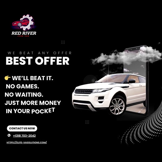 We Beat Any Offer! Got a junk car and already have an offer from someone else? 👉 We’ll beat it. No games. No waiting. Just more money in your pocket. 🔥 Why choose Red River Junk Cars? ✅ We pay more than scrapyards ✅ We tow for FREE ✅ We pay cash — same day ✅ Local trusted 📲 Text a pic for a better offer: (318) 703-2042 📝 Fast quote form: https://form.jotform.com/252469022612351 | Red River Junk Cars