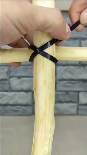 Simple Hack to Tie a Wooden Cross Perfectly Using Cable Tie