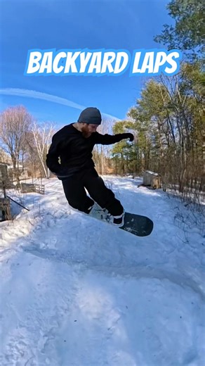 Slushy Backyard Laps - Spring Snowboarding
